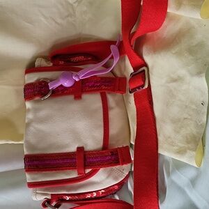 Crossbody sequin/canvas bag